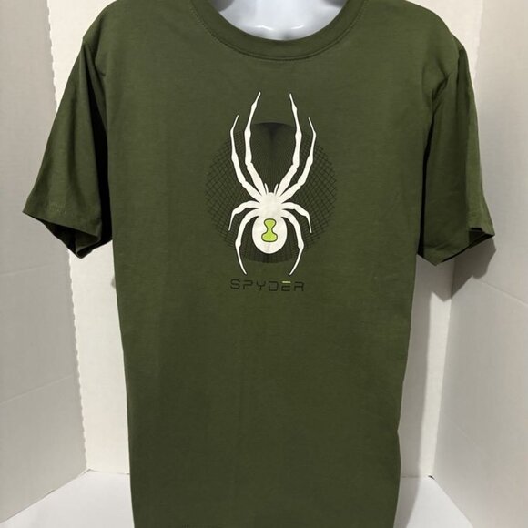 NWT-Spyder Boys Green Tee – White & Black Logo, Size Youth XL - Picture 4 of 5